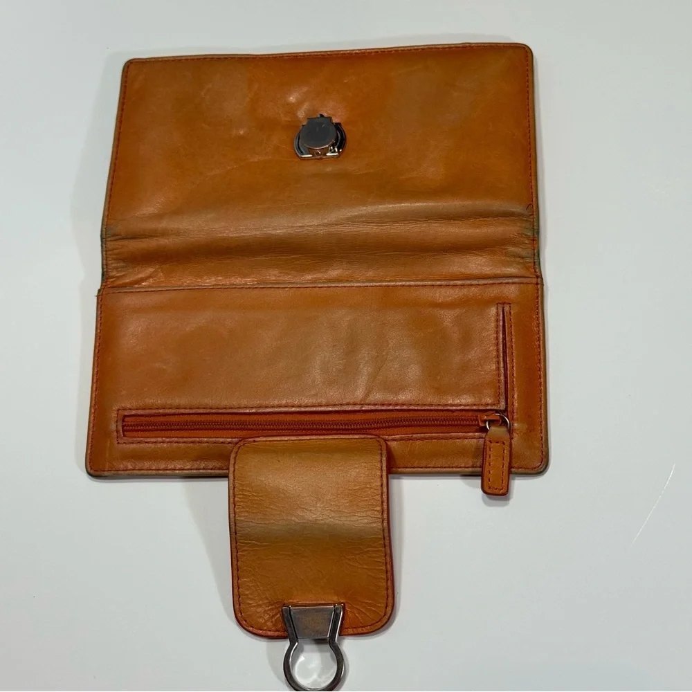 Kate‎ Landry Orange Leather Wallet